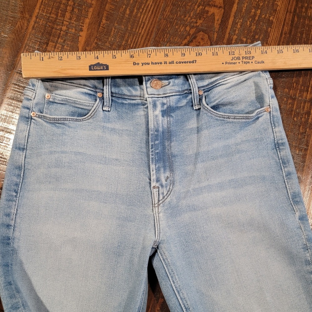 Mother Jeans Womens 28 Mid Rise Dazzler Ankle Fray Hopeless Romantic Distressed - Picture 8 of 14